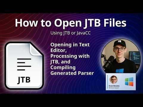 How to Open JTB Files (JTB JavaCC Grammar Data)