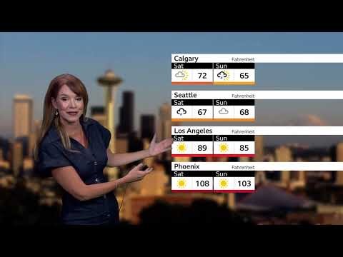 BBC Weather today in NORTH AMERICA - August 29th, 2026