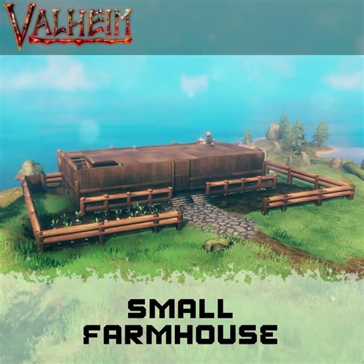 Valheim Small Farmhouse - Mid Game - (Speed Build Short) #valheim #speedbuild