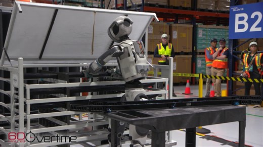 When 60 Minutes first met Atlas in 2021, it was stiff in its movements. Now, it’s been upgraded, with joints that allow it to rotate its arms, torso and head 360 degrees. “We think that's the way you should build robots,” CEO Robert Playter told 60 Minutes. “Don't limit yourself to what people can do but actually go beyond.” https://cbsn.ws/44Wpvtp | 60 Minutes