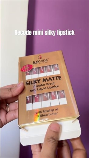 Recode Mini Silky matte Lipstick 💄 smudge proof,Water proof #review #lipstick #makeupartist