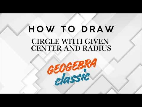 Geogebra classic tutorial| How to use 'Circle : Center & Radius Tool' in geogebra classic #geogebra