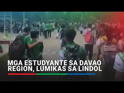 Mga estudyante sa Davao Region, lumikas sa lindol | ABS-CBN News