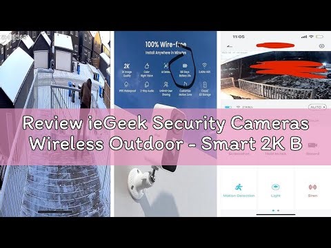 Review ieGeek Security Cameras Wireless Outdoor - Smart 2K Battery Powered WiFi Camera System for Ho