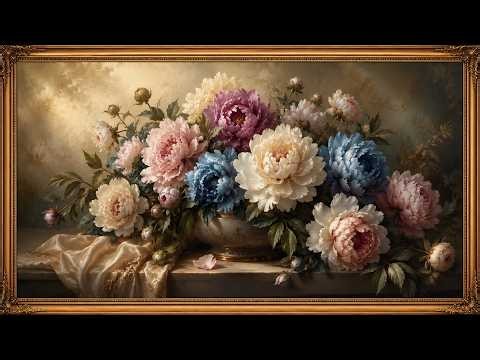 TV ART SLIDESHOW 24/7 | Vintage Floral Gallery 🌼4K Framed Art Screensaver for Living Room
