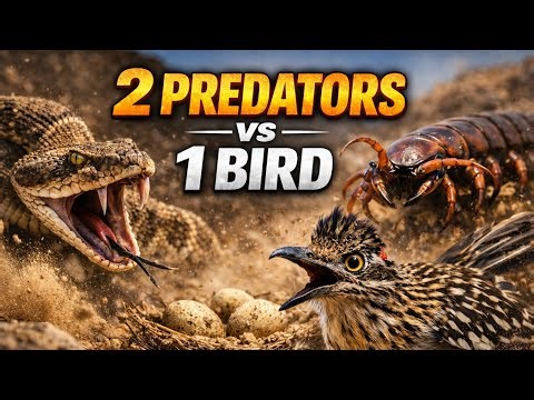 Roadrunner vs Giant Snake & Centipede | Desert Nest Showdown