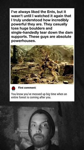 The Lord of the Rings The Two Towers Ents destroying Isengard power