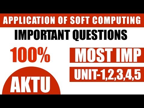 Application of soft computing important question 2026| Aktu important