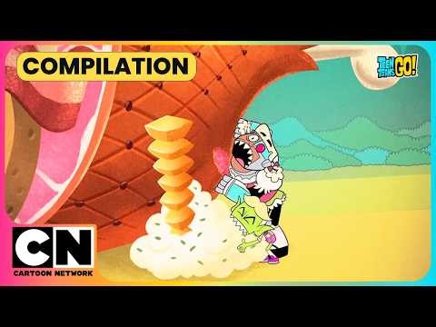 Titans and Dessert Goals!🥧🍭| Teen Titans Go!👊| English Cartoon | World Chocolate Day🍫| @cnindia​