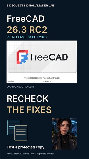 FreeCAD 26.3 RC2: Recheck the Fixes