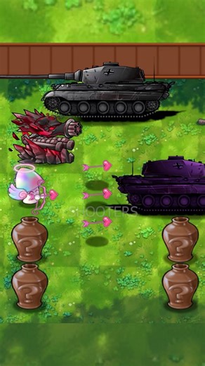 PvZ 1 Fusion 3.2 - Ultimate Plant Vases Vs Tank Zombie Vases- P1 #shorts #pvz #youtubeshorts