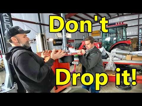 Don't DROP IT!! Huge Shop Upgrade Today | Installing GIANT 18 Foot FAN!