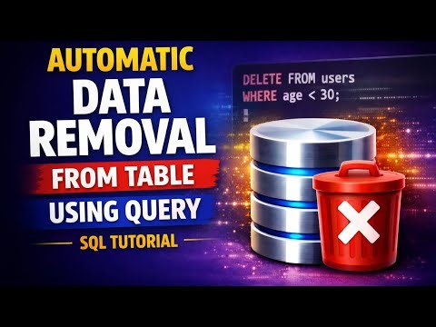 Automatic Data Removal / Delete from Table Using Query #backenddevelopment #bootstrap #phpmysql