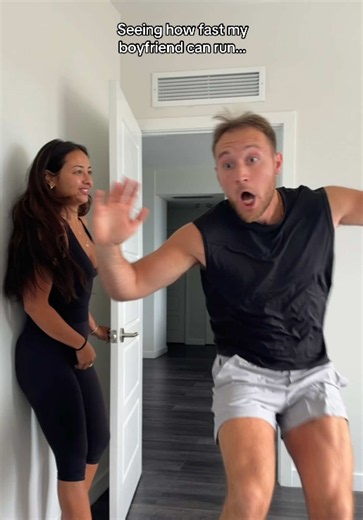 He was so determined 😭 #fyp #couplescomedy #couplescontent #boyfriendreaction #calebnandrea