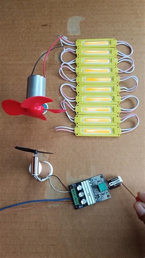 I Turned Air Into Electricity 10 LED Lit • DC Motor #shorts #dcmotor