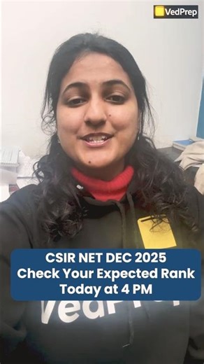 CSIR NET Maths Dec 2025 | Expected Rank Today 4 PM 🔥 | Check Your Rank | VedPrep Maths Academy
