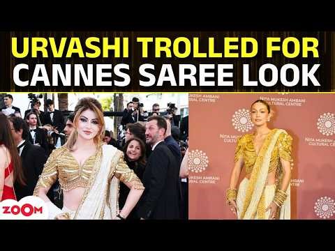 Live : Urvashi Rautela gets trolled as netizens compare her Cannes saree look to Gigi Hadid’s style
