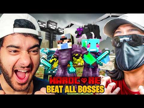 FINALE - BEATING ALL BOSSES in HARDCORE MINECRAFT 💎⛏️ ft. Dreamboy