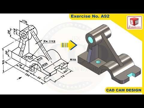 SolidWorks Tutorial for beginners Exercise A92