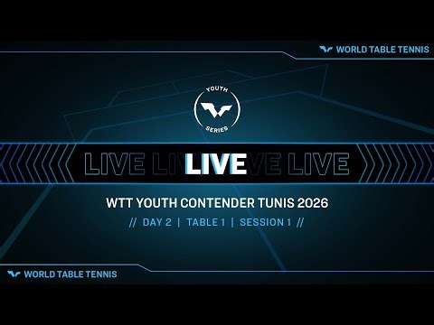LIVE! | T1 | Day 2 | WTT Youth Contender Tunis 2026 | Session 1