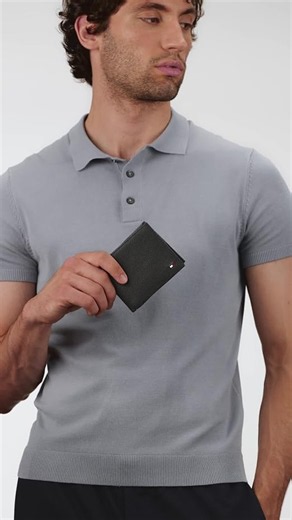 TOMMY HILFIGER Herren Th Flag Mini Cc & Key Fob Am0am13604 Geschenkpaket, Black (Black)