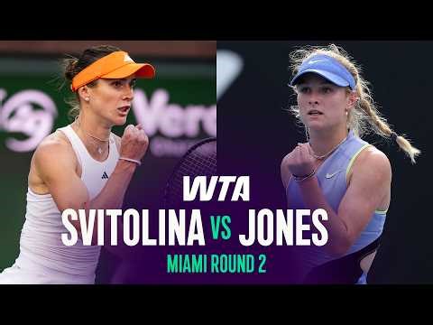 Elina Svitolina vs. Emerson Jones | 2026 Miami Open Round 2 | WTA Match Highlights