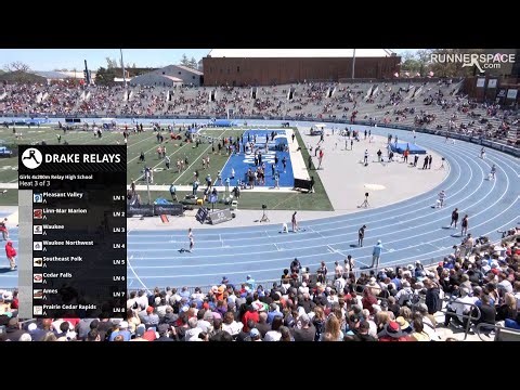 Girls 4x200m Relay High School Section 3 - Drake Relays 2026 [Full Race Replay]