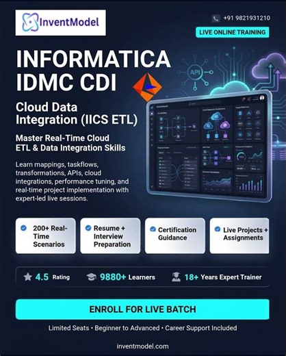 Informatica IDMC CDI Training 🔥 Cloud ETL Skills in High Demand | IICS ETL Live Training