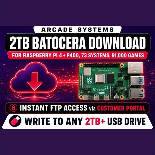 2TB Batocera DOWNLOAD For Raspberry Pi 4 and P400 — ArcadeSystems.co.uk