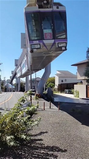 湘南モノレール線上り列車通過展望