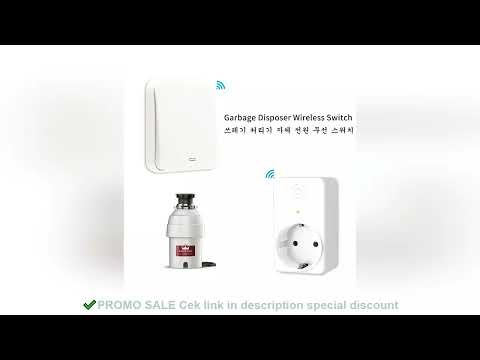 Food Waste Disposers Garbage Disposal Wireless Switch Remote Control EU Korea Plug 1HP No Drilling N