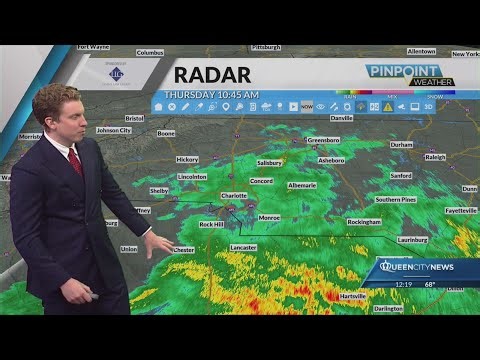 Midday Forecast: Rainy Thursday & mild temps in Charlotte