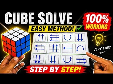 How to Solve Rubik’s Cube Fast🔥🤯 (Step by Step Easy Trick) #rubikscube #viralvideo
