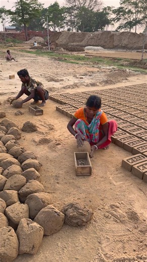 👷 From Mud to Bricks | Amazing Handmade Brick Making Process#brickmaking