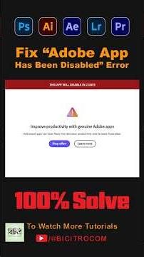 Fix “Adobe App Has Been Disabled” Error | bicitro.com