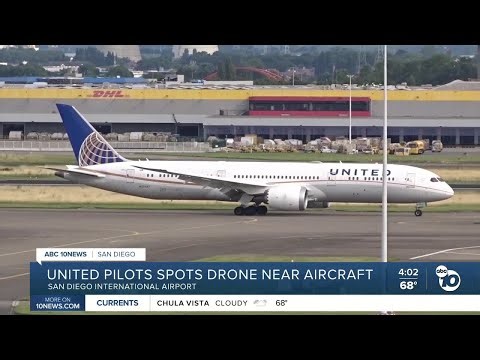 United crew reports seeing drone in airspace as plane approached SD Airport