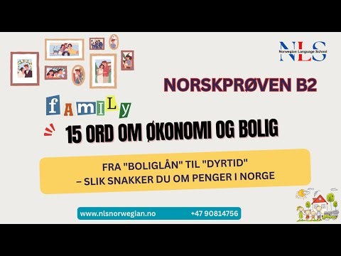 Norskprøven B2: 15 Words about Economy and Housing
