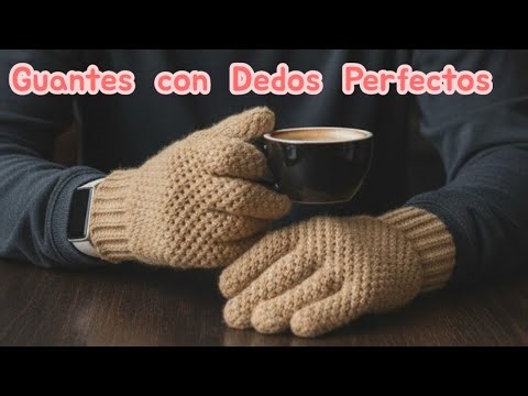 🚨 GUANTES A CROCHET CON DEDOS PERFECTOS PARA HOMBRE, MUJER Y NIÑOS PARTE #3
