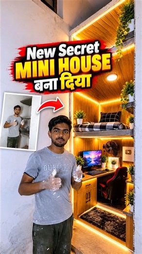 Secret mini House ka New Room Ready 😍 #dailyminivlog #minivlogseries #secrethouse