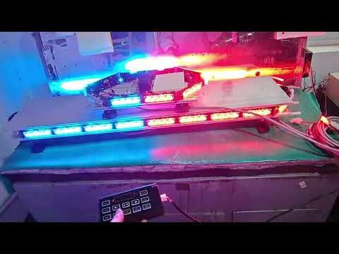 LED Warning Light Flash Pattern Test | Red & Blue LED Modules with Controller