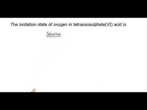 The oxidation state of oxygen in tetraoxosulphate(VI) acid is_______