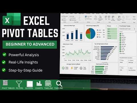 Excel Pivot Tables (Beginner to Advanced) | Real Diet Data Project