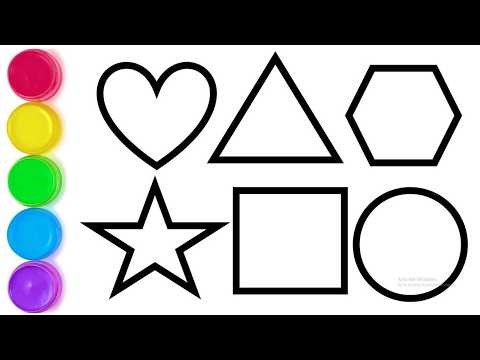 How To Draw And Color Geometric Shapes Step By Step 🔺🟠⭐🟩🔷💜 Drawings For Kids