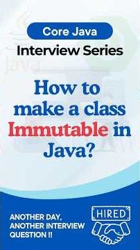 How to Create Immutable Class in Java (Interview Trick) #shorts