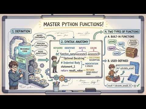 Master Python Functions: Definition, Syntax, & Examples Explained #codevibeofficial