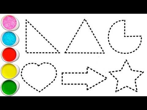 Shapes drawing for kids, Learn 2d shapes, colors for toddlers | Preschool Learning part - 2070