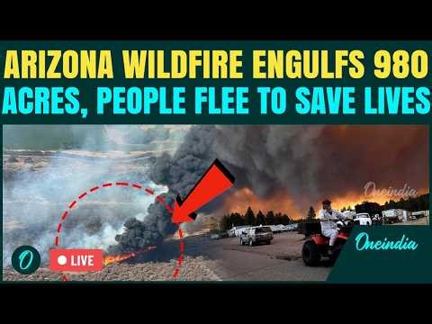 US Arizona Wildfire LIVE: Fire RAGES Near Phoenix; 980 Acres Burned| Arizona Wildfire Video LIVE