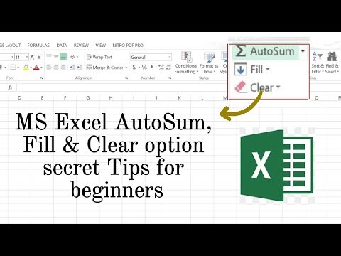 MS Excel Home Tab Editing Options Tutorial | AutoSum, Fill & Clear Tips for Beginners