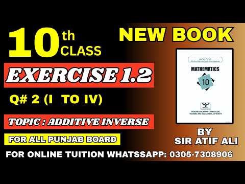 Solving Additive Inverse Problems | Exercise 1.2 Q2 | 10th class