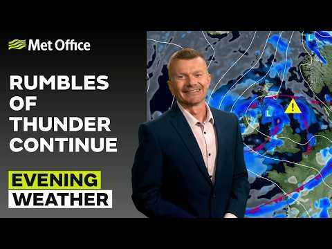 19/08/2026 - Heavy showers in the north - Evening Weather Forecast UK - Met Office Weather
